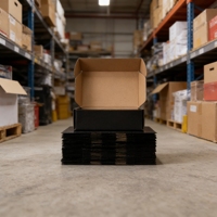 Expédition de vêtements, t-shirts, boîtes pliantes personnalisées en carton ondulé, emballage en papier kraft, boîte express