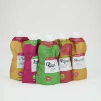 Sachet d'emballage réutilisable en plastique personnalisé avec bec verseur pour purée de jus d'aliments pour bébés