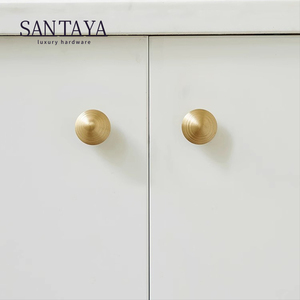 Einloch Messing Schublade Knopf Goldfaden Minimalisti scher Möbel griff für Küchen schrank Schlafzimmer Kleider schrank Tür Kommode Ball - Product Image 3