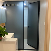 Puerta Corrediza Moderna de Aleación de Aluminio, Estilo Francés, Panel Único, Vidrio Arqueado, Color Personalizado, para Villa, Dormitorio, Apartamento, Cocina, PVC
