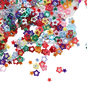 Paillettes di stelle angolari arrotondate vuote brillanti di colore misto di nuovo arrivo 5mm per Nail Art - Product Image 2