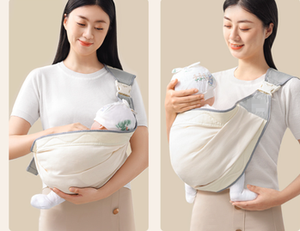 เป้อุ้มเด็กทารกแรกเกิด สายสะพายเด็กวัยหัดเดิน 25-60 ปอนด์ สายรัดปรับได้ ขอบบุนุ่ม น้ำหนักเบา เหมาะสำหรับการเดินทาง - Product Image 4