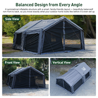 Tente Gonflable d'Extérieur Coody 10.0+ avec Hall d'Entrée – Grise, Grande Taille pour Fête, Vente en Gros, Camping