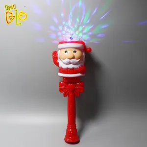 Đèn LED Bán Buôn Giáng Sinh Xoay Tròn Hình Đèn Lồng Thay Đổi 12.6 ''Santa Spin Wand