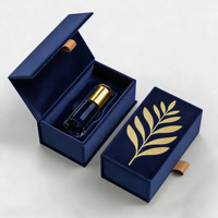 Boîte en carton ondulé personnalisée pour parfum Attar avec insert en éponge, revêtement UV, matériaux recyclés pour l'emballage cadeau de parfum Oud