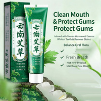 Dentifrice Doux aux Herbes et à l'Essence d'Armoise, Anti-Taches et Rafraîchissant pour l'Haleine, Format Voyage Portable