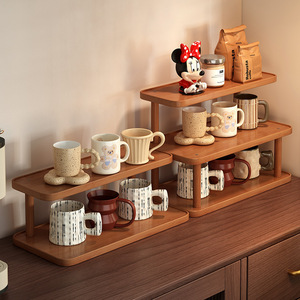 Desktop Multi Tiered Storage Shelf Rectangle Standing Type Minimalist Office Organizer For Stationery Kitchenware Personal Care - Product Image 2