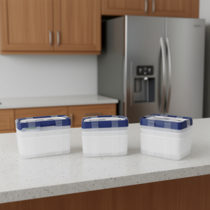 Contenants de stockage alimentaire Westmark, lot de 3, résistants au congélateur, en plastique rectangulaire - Product Image 3