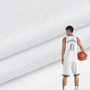 Wicking Quick Dry Breathable 165GSM 100% Polyester Long Eyelet Bird Eye Mesh Fabric For Sports Jersey