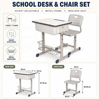 Chaise d'école pliable en gros avec tablette d'écriture intégrée, chaise d'élève pour salle de classe