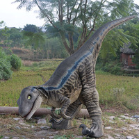Özelleştirilmiş Gerçekçi Velociraptor Dinozor Kostümü Jurassic Sahne Gösterisi Gerçek Boyutta Robot Macera Parkı Müze Alışveriş Merkezi