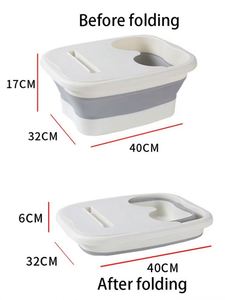 Portable Foldable <b>Collapsible</b> Footbath Massage Bucket Eco-Friendly Plastic TPE Space-Saving Design Easy <b>Storage</b> No Electricity - Product Image 5