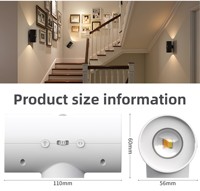 Lámparas de Pared con Sensor de Movimiento Recargables de 4000 mAh, Lámpara de Pared con Control Remoto, 16 Colores, Regulable hacia Arriba y hacia Abajo, Luz Inteligente para el Hogar
