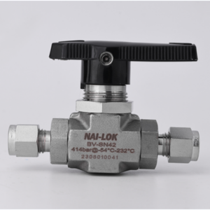 Vanne à boisseau sphérique haute pression NAILOK BV Série 6000 psi SS316, raccordement double ferrule 1/4 3/8 1/2 pour instrumentation, vanne de régulation de gaz - Product Image 1