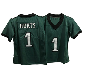 Frauen Kinder kurze Philadelphia Jersey benutzer definierte American Football Shirts genäht gestickte atmungsaktive schnell trocknende Uniformen - Product Image 4