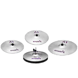 <span class=keywords><strong>2023</strong></span> Kingdo fournisseur de haute qualité alliage métallique série K1 alliage 5 pièces pratique instrumentos musicales batterie électrique ensemble de cymbales - Product Image 1