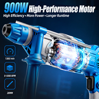 Nouvelle perceuse à percussion électrique sans balais industrielle - 900W, 110V-220V, multifonctionnelle pour le perçage du béton