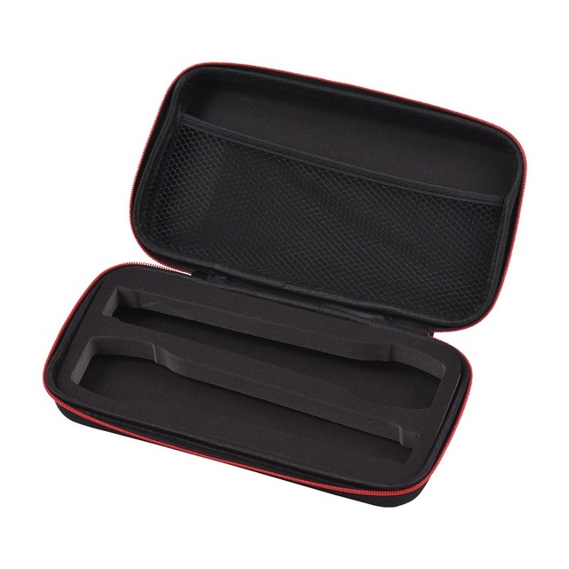 Microphone Case Dual Microphones Carrying Bag Mic Bag Storage Box Carry Case Water-resistant Shock-proof Black