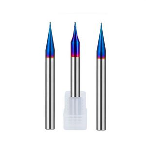 Chine usine CNC carbure Micro fraise en bout 0.1MM boule nez bleu Nano revêtement Long cou fraise en bout <span class=keywords><strong>Sts</strong></span> 65 Hrc - Product Image 3