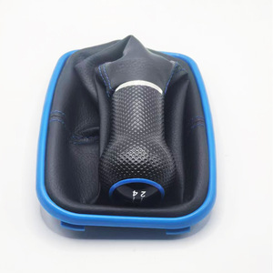 Car Gear <b>Knob</b> Leather 12mm Red And Blue For Volkswagen Golf Bora Jetta Mk4 Ergonomic <b>Shift</b> Lever - Product Image 2