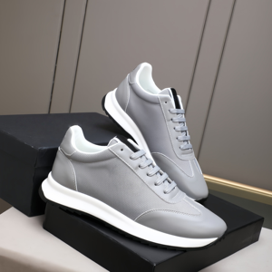 Chaussures décontractées de luxe de créateur avec fonction antidérapante, doublure en cuir véritable, chaussures de sport de course, chaussures de marche à lacets tendance - Product Image 3