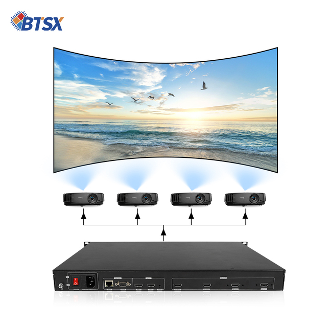 HDMI 1.4 Input, 2k Output, Network/Serial Control 4K Multi-Projection Fusion System