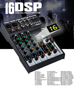 Mezclador Profesional de 4 Canales Mini con Efectos DSP de Reverberación, Portátil para Control de <span class=keywords><strong>DJ</strong></span> y Mezcla de Audio de Instrumentos, Gran Venta - Product Image 5