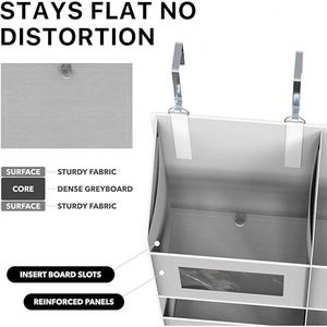<b>Extra</b> <b>Large</b> Heavy Duty Over the Door Organizer with 10 Clear Window Pockets 80 Lbs Capacity for Pantry Closet Bathroom Gray - Product Image 5