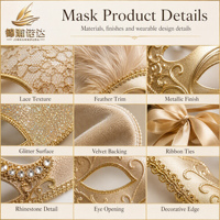 Masque de mascarade DIY en PVC noir à demi-visage avec bec d'oiseau, thème fantaisie européen et américain pour fêtes et festivals