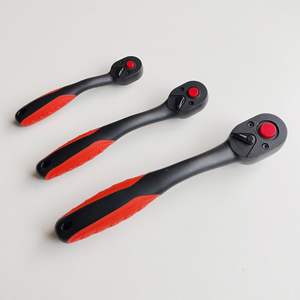 Juego de Llaves de Trinquete de 3 Piezas, 72 Dientes, Mango Curvo, Recubrimiento Plástico, Herramientas de Reparación Automotriz, Operación Manual, Estándar Imperial - Product Image 5