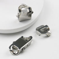 Bracelet DIY en acier inoxydable avec fermoir cubain Miami, finition miroir, bouton-pression électroplaqué, fermoir carré, accessoire de mode