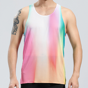 Tie Dye Marathon Vest Super Light Workout Training Tank Top Ropa de fitness Hombres Sport Tank Top - Product Image 3