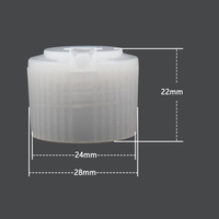 Usine En Gros 24mm Blanc En Plastique PP Tourelle Forme Flip Top Verser Bec De Distribution Bouchon De Bouteille