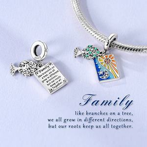 Ciondoli con ciondoli in <span class=keywords><strong>argento</strong></span> 925 <span class=keywords><strong>sole</strong></span> luna stelle magiche di tarocchi <span class=keywords><strong>ciondolo</strong></span> per braccialetto originale Customazation gioielli da donna - Product Image 4