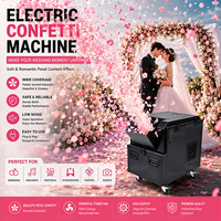 DELIFX 3000W Souffleur de confettis turbo haute vitesse avec contrôle DMX, machine à confettis à faible bruit pour mariages, fêtes et spectacles