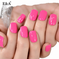 Autocollants pour ongles en gel UV non toxique couleur pure, imperméables, 20 bandes, ensemble complet, qualité salon, application facile, collection 2026 E&A