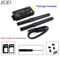 Adaptateur sans fil USB 2.0 Type-A vers NGFF M.2 Key-B avec 1 emplacement pour carte SIM, 2 antennes, étui de protection pour module modem 3G 4G LTE WWAN