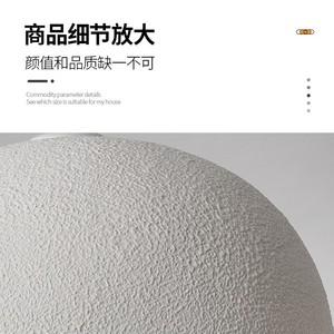 Wabi Sabi Style Chandelier Cream Color Round LED Pendant <b>Light</b> Three Headed For Living Room Home Decor 10-15 Sqm Coverage - Product Image 2