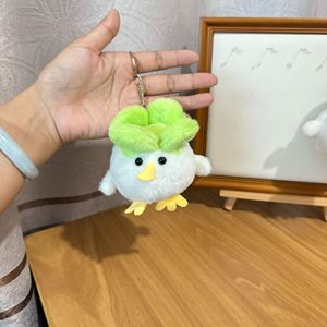 Phim hoạt hình sang trọng Rau Keychain mềm Thú nhồi bông gà búp bê màu xanh lá cây bắp cải đồ chơi rau gà sang trọng Móc khóa đồ chơi - Product Image 2