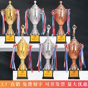 Medallas y Trofeos Deportivos Personalizados con Logotipo del Fabricante, Trofeo Deportivo de Metal Dorado y Plateado para Campeones - Product Image 3