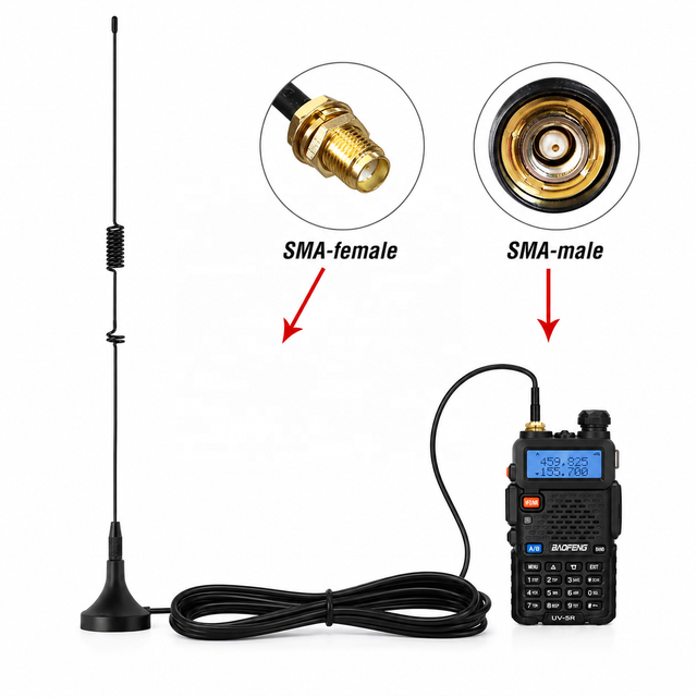 UT-106UV Car Antenna Magnetic SMA-F Dual Band On-board Antenna VHF UHF for Baofeng UV-5R UV82 GT-3TP GT-5 Ham Radio Accessories
