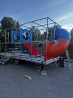 Aire de jeux mobile sur remorque, sur mesure, directement de l'usine, avec structure en acier galvanisé, équipement d'amusement pour location, carnaval, foire, OEM, ODM