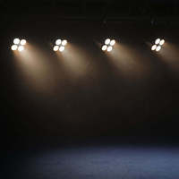 UNOXINE COB4 * 50W 200W RGBW LED Par Light avec DMX512 Control IP33 pour Disco/Wedding Stage Lighting