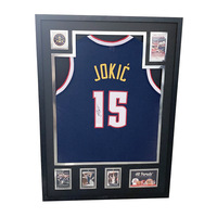 Boîte de présentation 3D en bois pour maillot de football ou de basketball, avec logo personnalisé, en carton noir