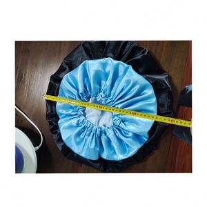 Wholesale 45Cm Large Satin Bonnets Custom Hair Edge <b>Wig</b> Elastic <b>Band</b> Headbands Bag Customized Logo and Bonnet Set - Product Image 3