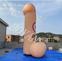 Ballon gonflable géant en forme de pénis/coq argenté en vente chaude