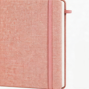 Luxury Fabric Cover Custom Notebook College Ruled Journal Notebook Planner <b>Diary</b> with Elastic Band for <b>Work</b> Office School Teens - Product Image 4