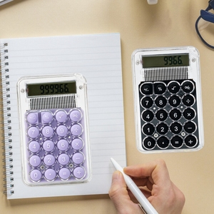 Mới Phổ biến Trong Suốt <span class=keywords><strong>8</strong></span> Chữ Số Hàng Ngày Cơ Bản Văn Phòng Máy Tính Silicone Mềm Key Dễ Thương Màu Hồng Nhỏ Túi Khoa Học Máy Tính - Product Image 3