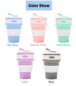 Taza plegable de silicona para bebidas, taza de viaje al aire libre de 350Ml, taza de café plegable de silicona para interior - Product Image 2