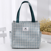 Sac fourre-tout imperméable à motif floral écossais, capacité moyenne, doublure TC, taille personnalisée pour les trajets quotidiens et les repas